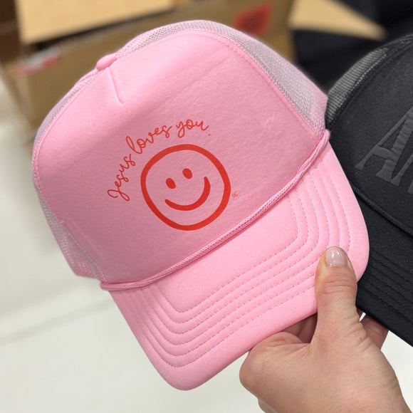 Jesus Loves You! Trucker Hat | Pink